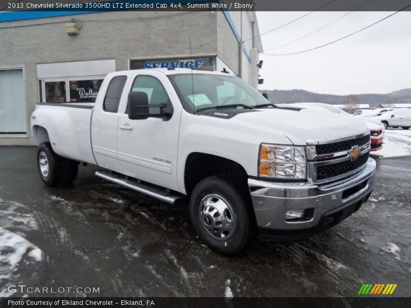 Summit White / Ebony 2013 Chevrolet Silverado 3500HD LTZ Extended Cab 4x4
