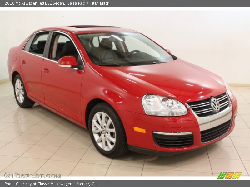 Salsa Red / Titan Black 2010 Volkswagen Jetta SE Sedan