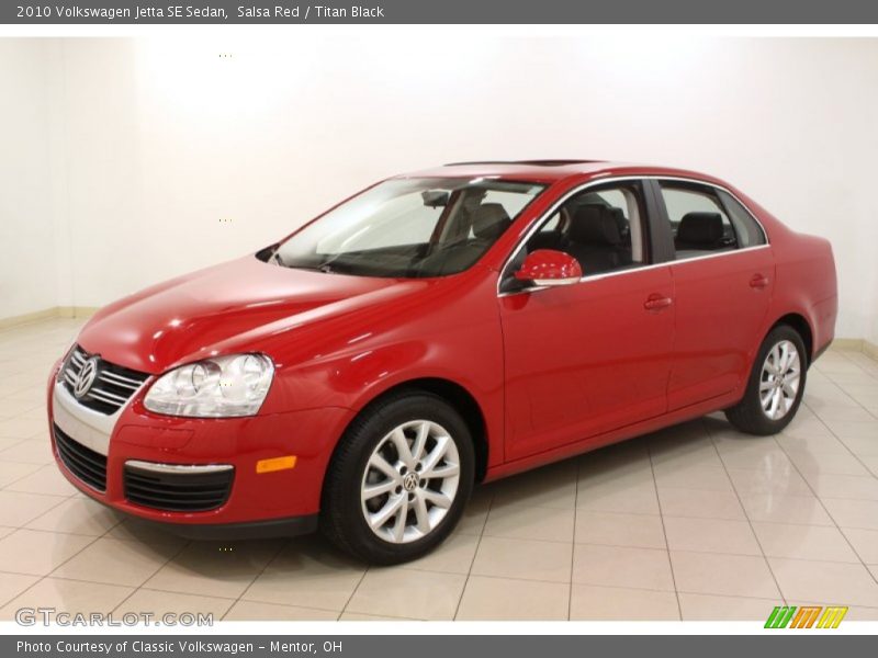 Salsa Red / Titan Black 2010 Volkswagen Jetta SE Sedan