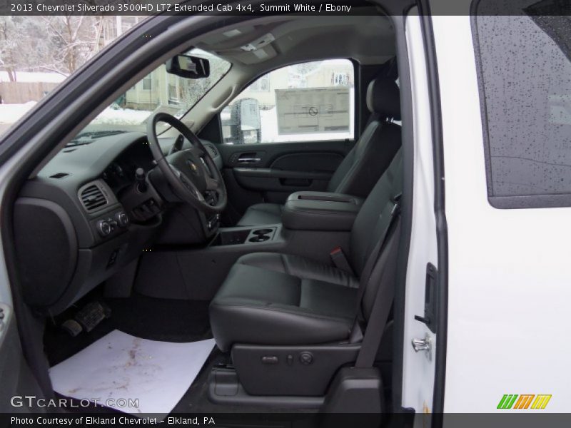Summit White / Ebony 2013 Chevrolet Silverado 3500HD LTZ Extended Cab 4x4