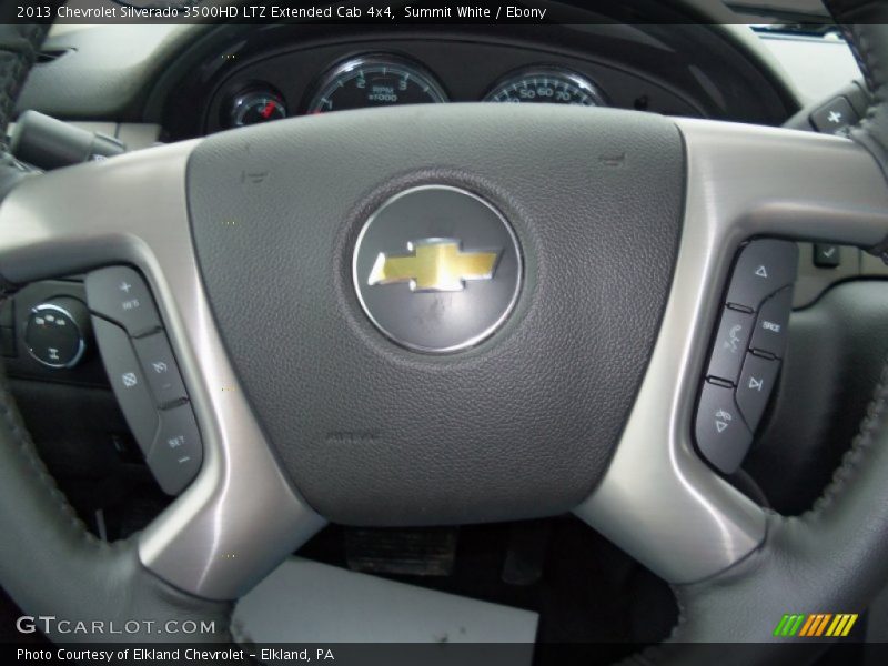 Summit White / Ebony 2013 Chevrolet Silverado 3500HD LTZ Extended Cab 4x4