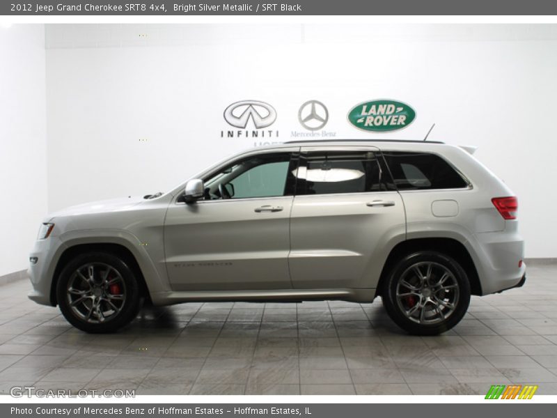 Bright Silver Metallic / SRT Black 2012 Jeep Grand Cherokee SRT8 4x4