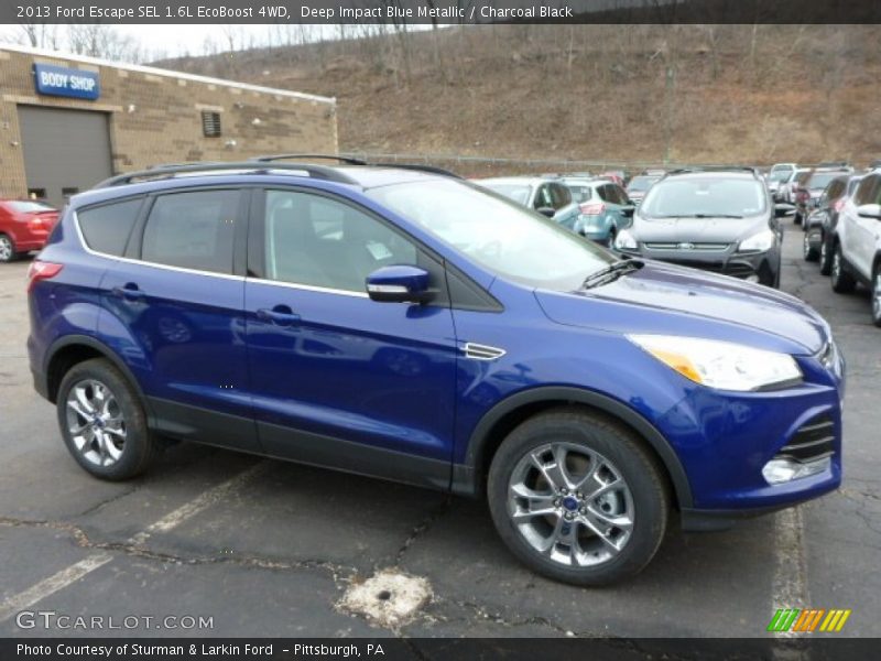 Deep Impact Blue Metallic / Charcoal Black 2013 Ford Escape SEL 1.6L EcoBoost 4WD