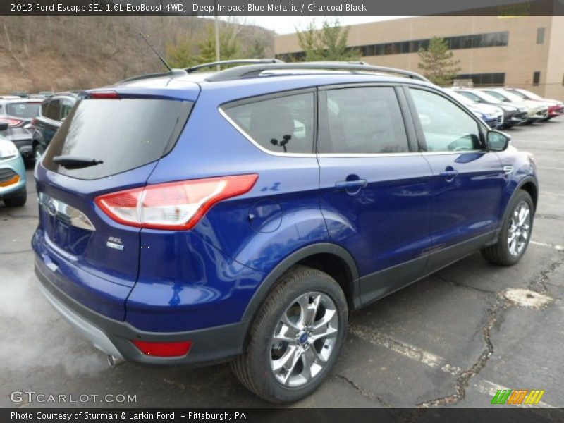 Deep Impact Blue Metallic / Charcoal Black 2013 Ford Escape SEL 1.6L EcoBoost 4WD