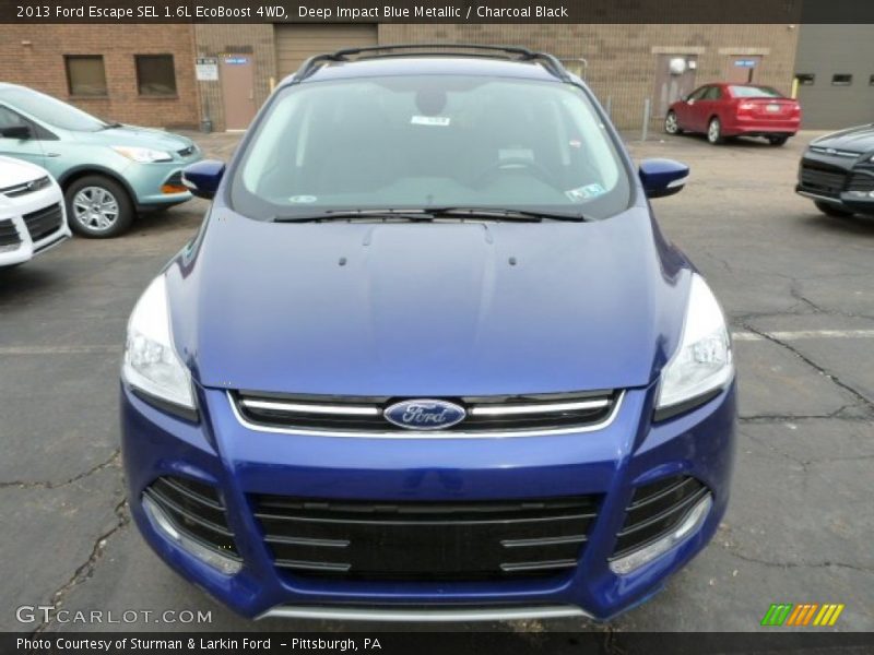 Deep Impact Blue Metallic / Charcoal Black 2013 Ford Escape SEL 1.6L EcoBoost 4WD