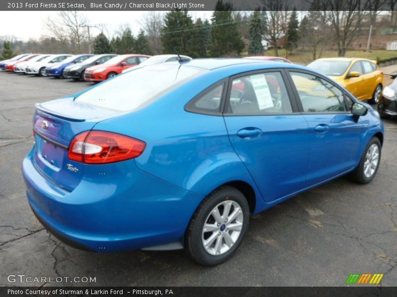 Blue Candy / Charcoal Black/Light Stone 2013 Ford Fiesta SE Sedan