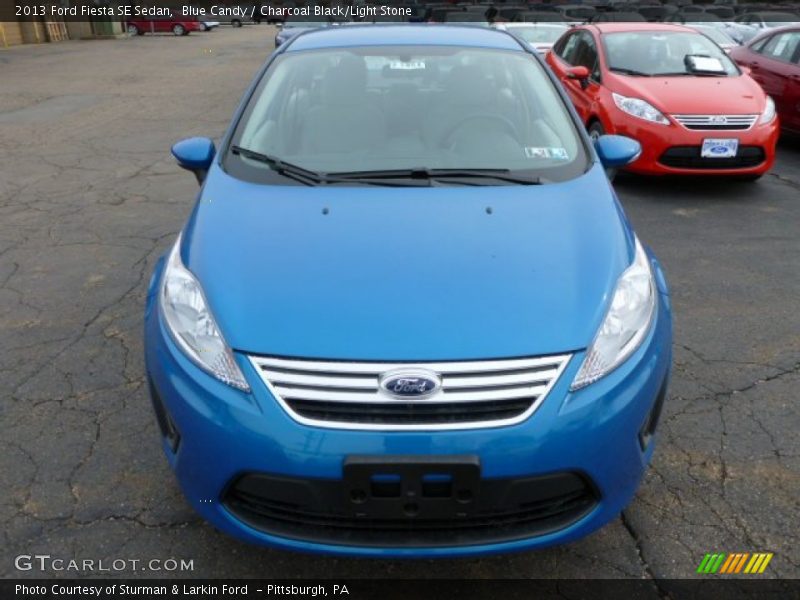 Blue Candy / Charcoal Black/Light Stone 2013 Ford Fiesta SE Sedan