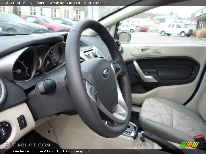 Blue Candy / Charcoal Black/Light Stone 2013 Ford Fiesta SE Sedan