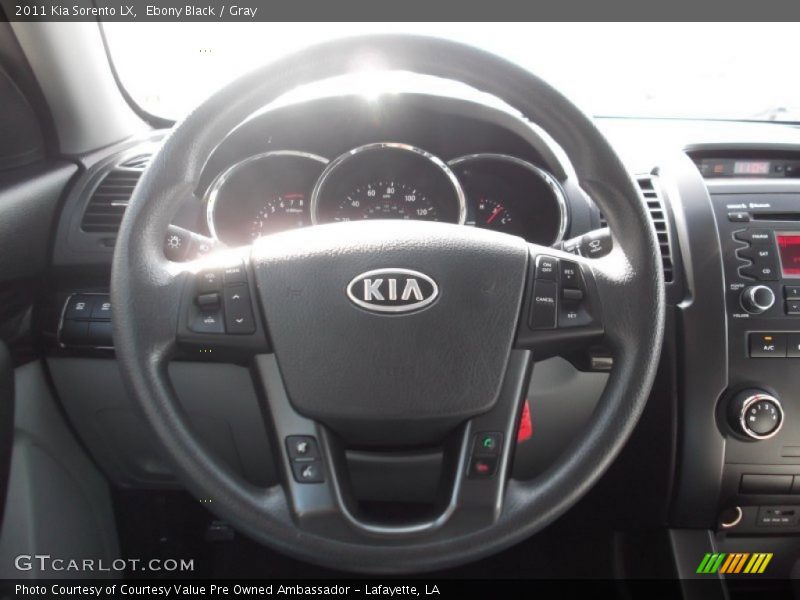 Ebony Black / Gray 2011 Kia Sorento LX