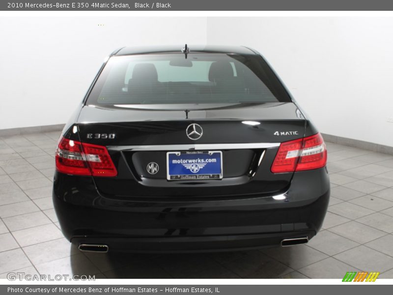Black / Black 2010 Mercedes-Benz E 350 4Matic Sedan