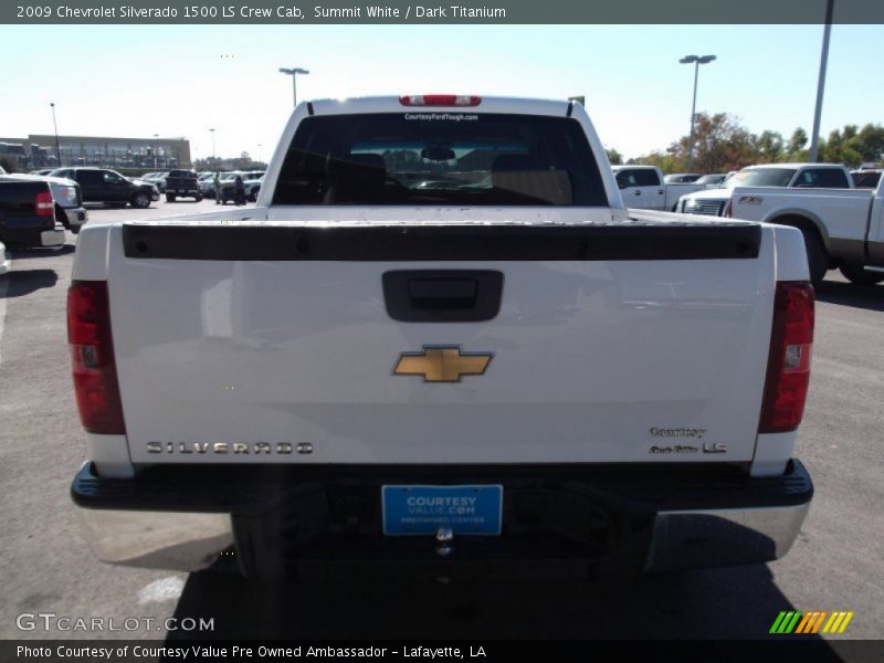 Summit White / Dark Titanium 2009 Chevrolet Silverado 1500 LS Crew Cab