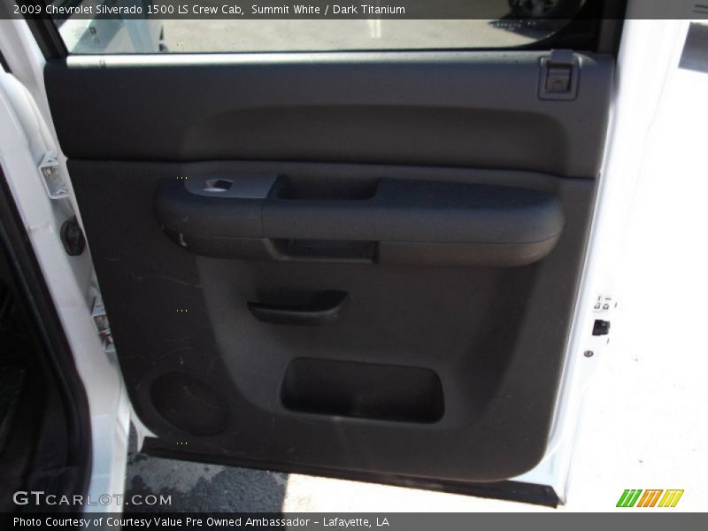 Summit White / Dark Titanium 2009 Chevrolet Silverado 1500 LS Crew Cab