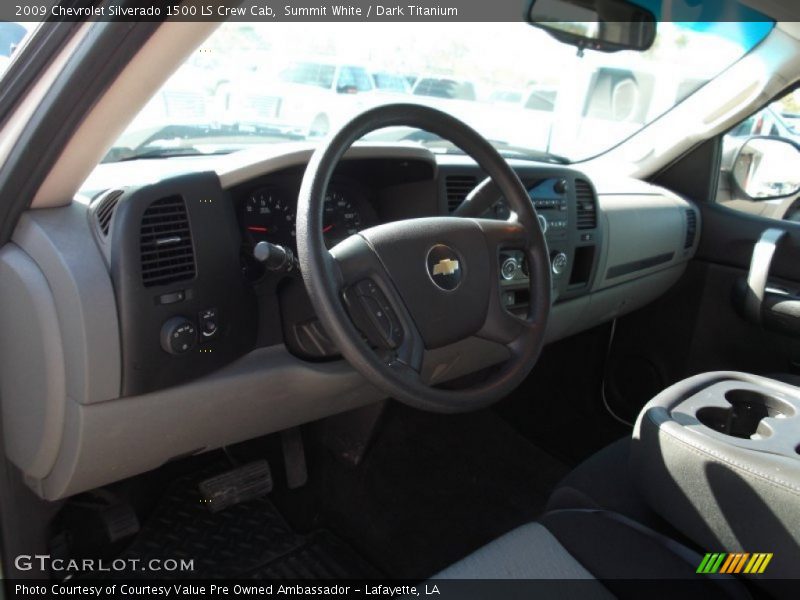 Summit White / Dark Titanium 2009 Chevrolet Silverado 1500 LS Crew Cab