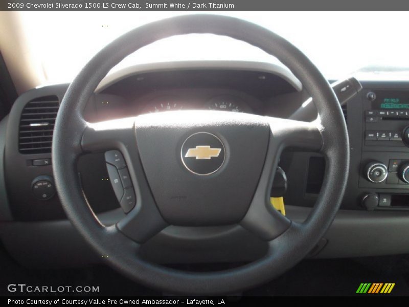 Summit White / Dark Titanium 2009 Chevrolet Silverado 1500 LS Crew Cab