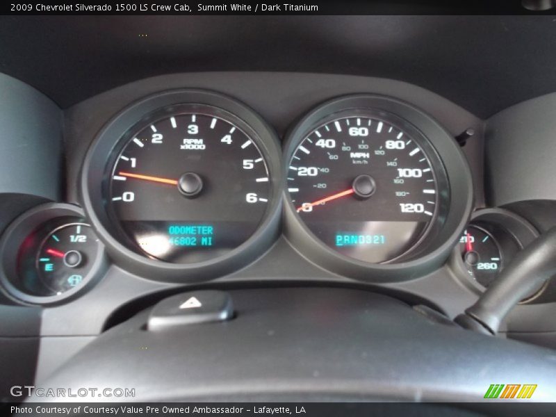 Summit White / Dark Titanium 2009 Chevrolet Silverado 1500 LS Crew Cab