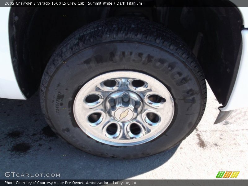 Summit White / Dark Titanium 2009 Chevrolet Silverado 1500 LS Crew Cab