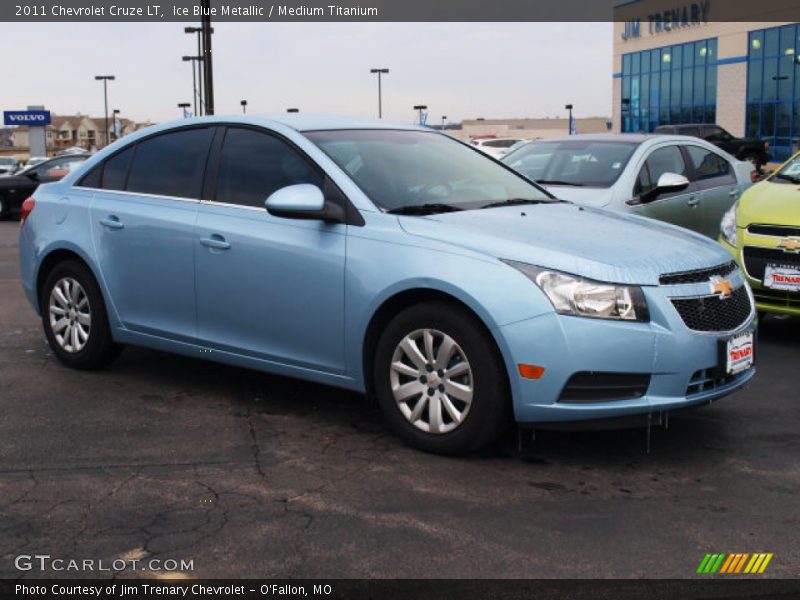 Ice Blue Metallic / Medium Titanium 2011 Chevrolet Cruze LT