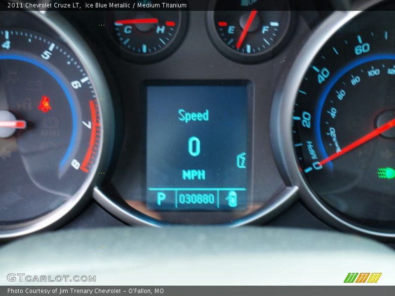 Ice Blue Metallic / Medium Titanium 2011 Chevrolet Cruze LT