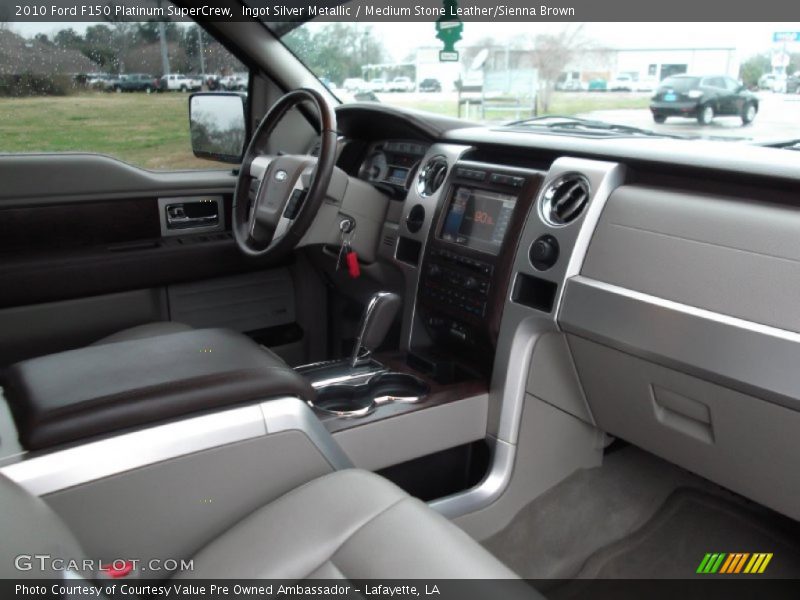 Ingot Silver Metallic / Medium Stone Leather/Sienna Brown 2010 Ford F150 Platinum SuperCrew