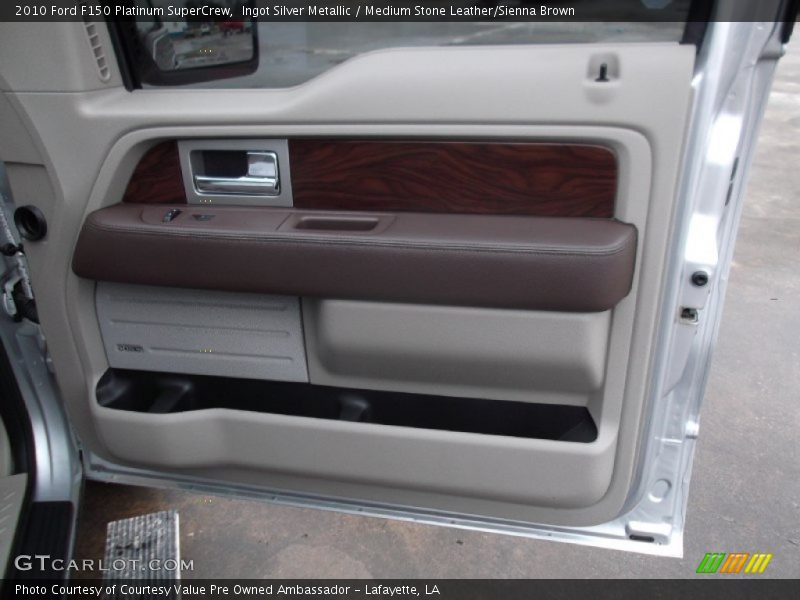 Ingot Silver Metallic / Medium Stone Leather/Sienna Brown 2010 Ford F150 Platinum SuperCrew
