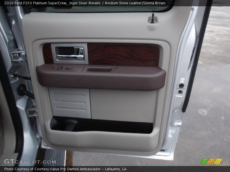 Ingot Silver Metallic / Medium Stone Leather/Sienna Brown 2010 Ford F150 Platinum SuperCrew