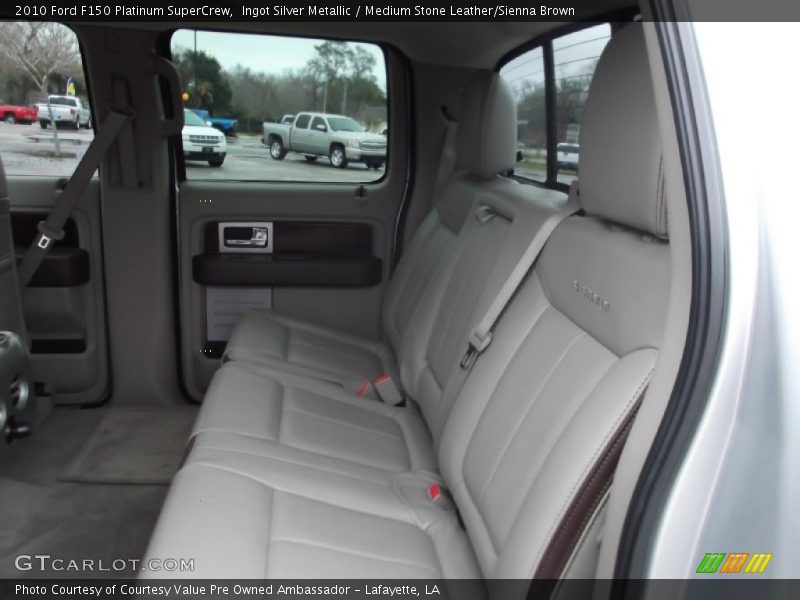 Ingot Silver Metallic / Medium Stone Leather/Sienna Brown 2010 Ford F150 Platinum SuperCrew