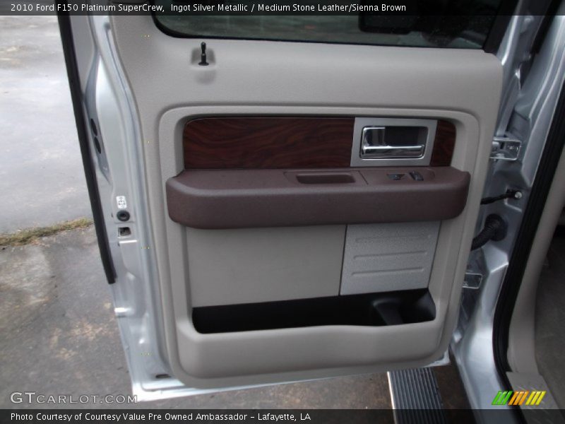 Ingot Silver Metallic / Medium Stone Leather/Sienna Brown 2010 Ford F150 Platinum SuperCrew