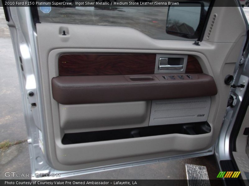 Ingot Silver Metallic / Medium Stone Leather/Sienna Brown 2010 Ford F150 Platinum SuperCrew