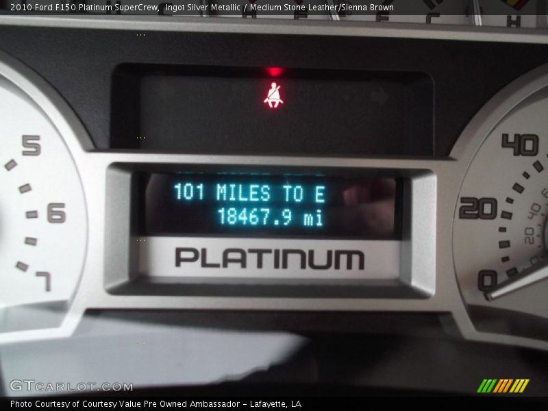 Ingot Silver Metallic / Medium Stone Leather/Sienna Brown 2010 Ford F150 Platinum SuperCrew