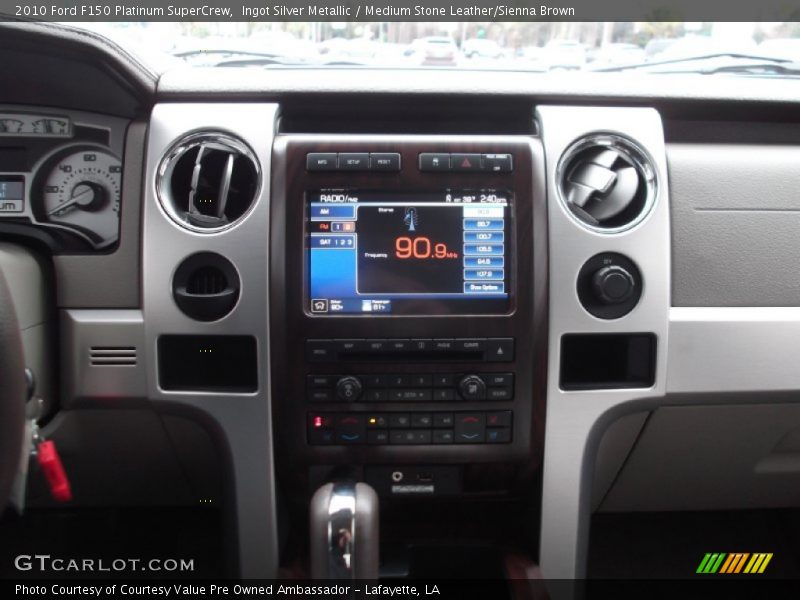 Ingot Silver Metallic / Medium Stone Leather/Sienna Brown 2010 Ford F150 Platinum SuperCrew