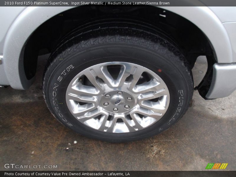 Ingot Silver Metallic / Medium Stone Leather/Sienna Brown 2010 Ford F150 Platinum SuperCrew