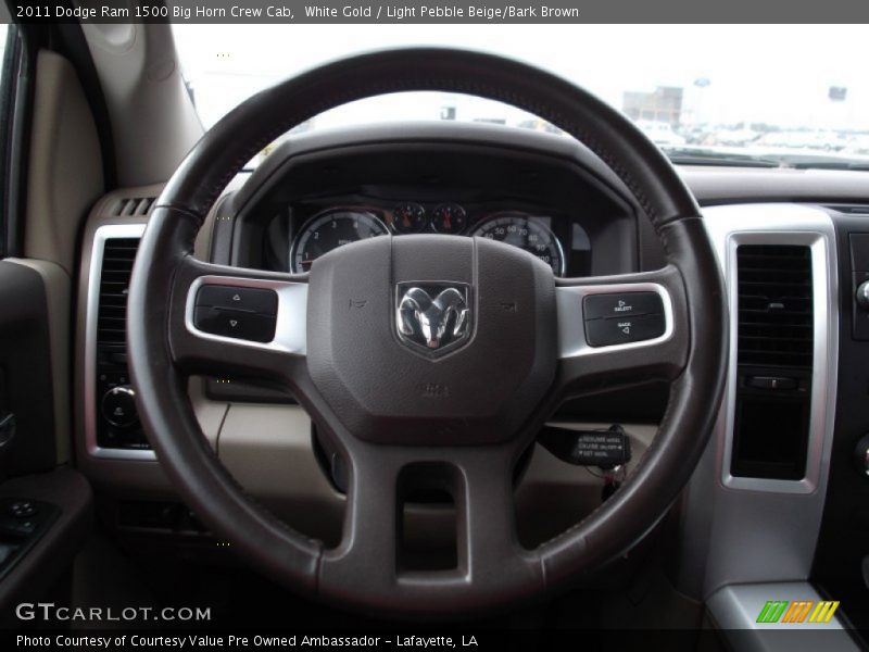 White Gold / Light Pebble Beige/Bark Brown 2011 Dodge Ram 1500 Big Horn Crew Cab