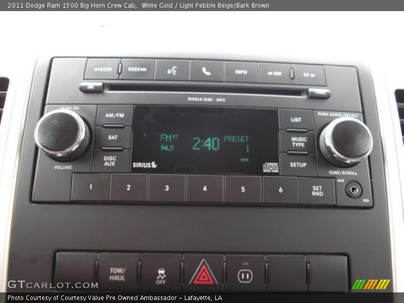 White Gold / Light Pebble Beige/Bark Brown 2011 Dodge Ram 1500 Big Horn Crew Cab
