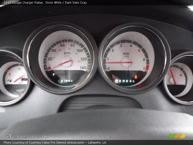 Stone White / Dark Slate Gray 2010 Dodge Charger Rallye