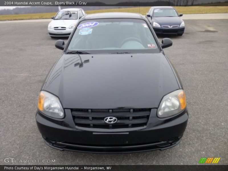Ebony Black / Gray 2004 Hyundai Accent Coupe