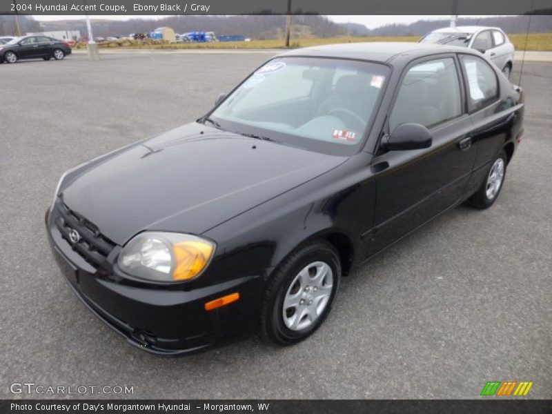 Ebony Black / Gray 2004 Hyundai Accent Coupe