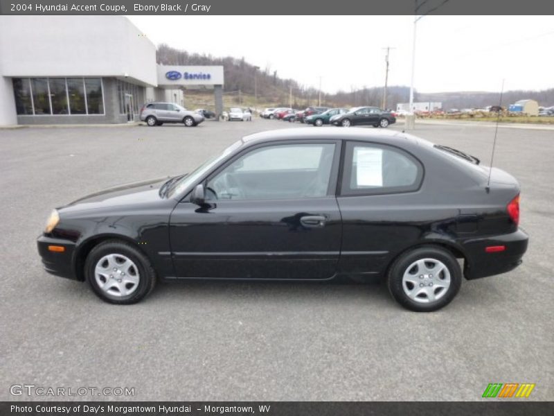 Ebony Black / Gray 2004 Hyundai Accent Coupe