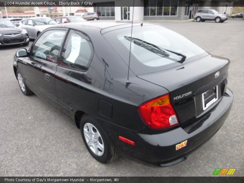 Ebony Black / Gray 2004 Hyundai Accent Coupe