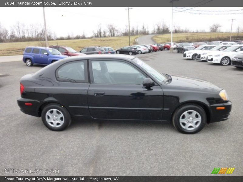 Ebony Black / Gray 2004 Hyundai Accent Coupe