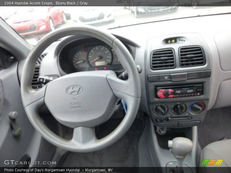 Ebony Black / Gray 2004 Hyundai Accent Coupe
