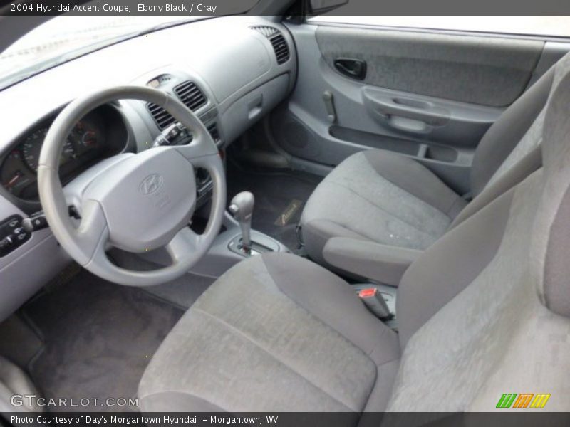 Ebony Black / Gray 2004 Hyundai Accent Coupe