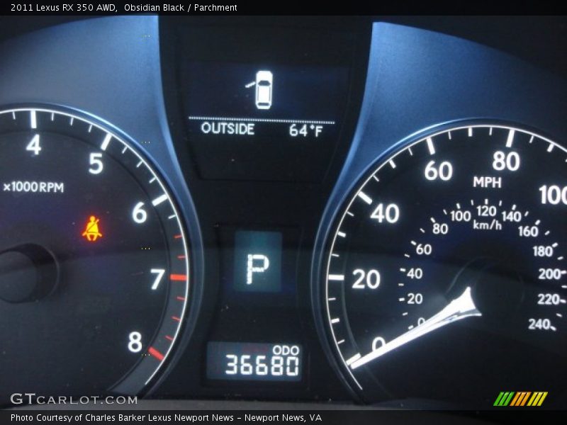 Obsidian Black / Parchment 2011 Lexus RX 350 AWD