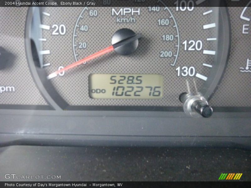 Ebony Black / Gray 2004 Hyundai Accent Coupe