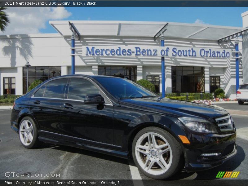 Black / Black 2011 Mercedes-Benz C 300 Luxury
