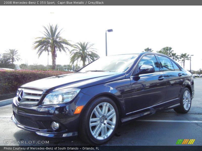 Capri Blue Metallic / Grey/Black 2008 Mercedes-Benz C 350 Sport