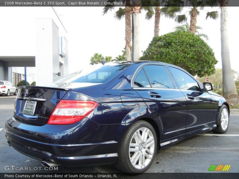 Capri Blue Metallic / Grey/Black 2008 Mercedes-Benz C 350 Sport