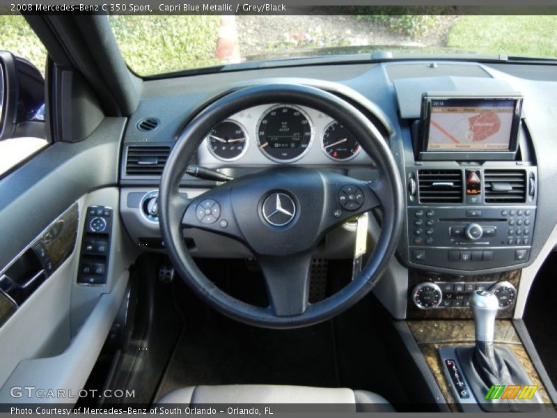 Capri Blue Metallic / Grey/Black 2008 Mercedes-Benz C 350 Sport