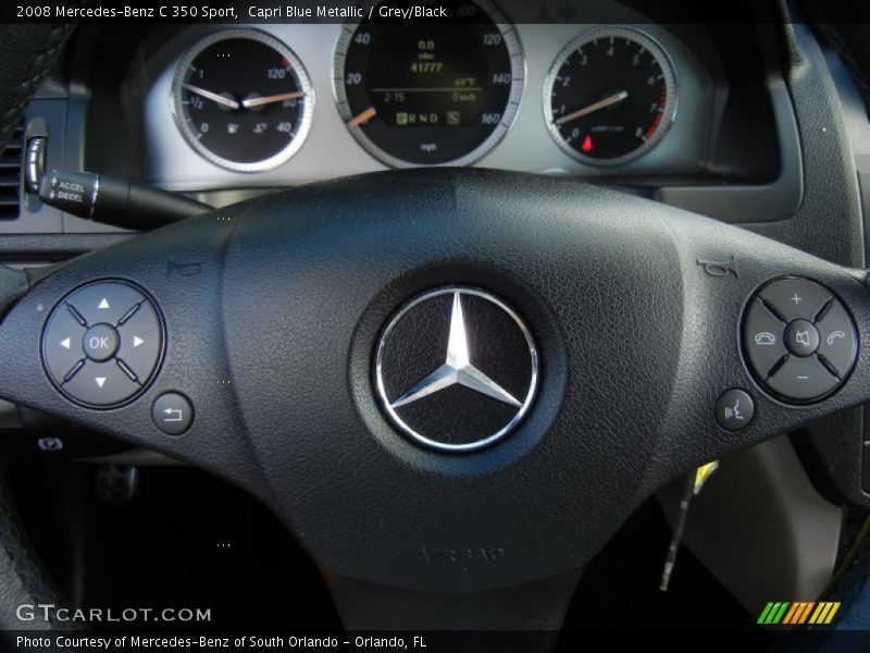 Capri Blue Metallic / Grey/Black 2008 Mercedes-Benz C 350 Sport