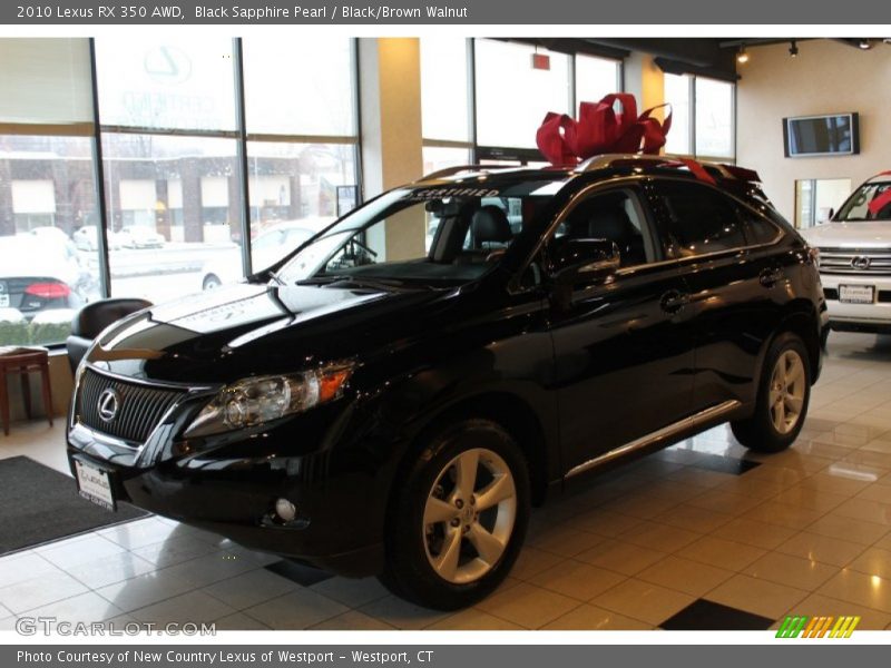 Black Sapphire Pearl / Black/Brown Walnut 2010 Lexus RX 350 AWD