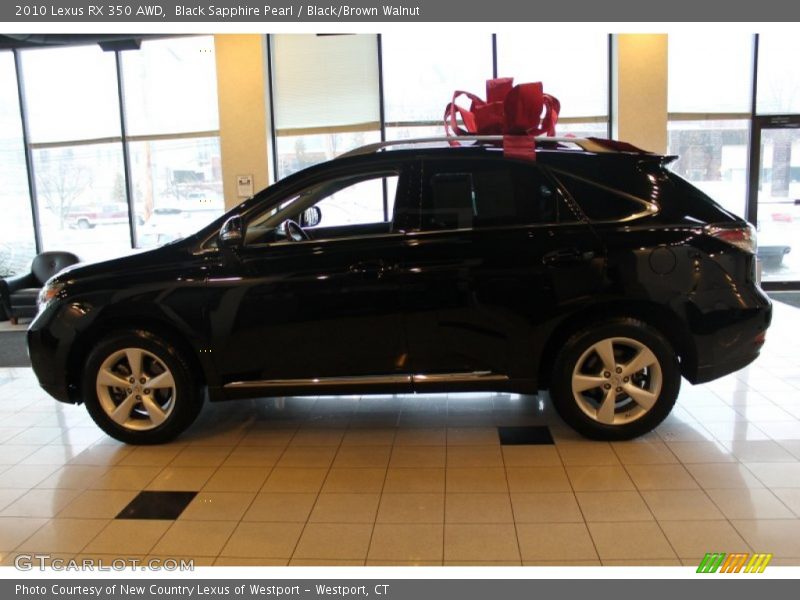 Black Sapphire Pearl / Black/Brown Walnut 2010 Lexus RX 350 AWD